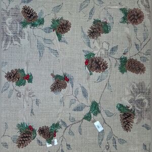 2 Christmas/Holiday Garlands W/Pine Cones, Berries, & Gold Ribbon NWT